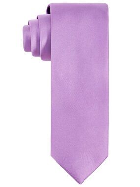 TAYION Mens Regular Fit Tie Necktie One Size Purple Solid